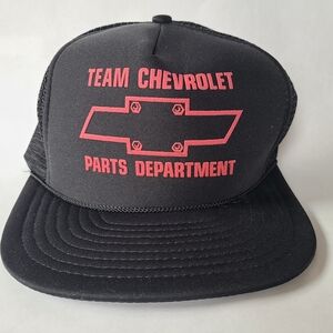 Vintage Team Chevrolet Parts Department mesh trucker Hat Cap